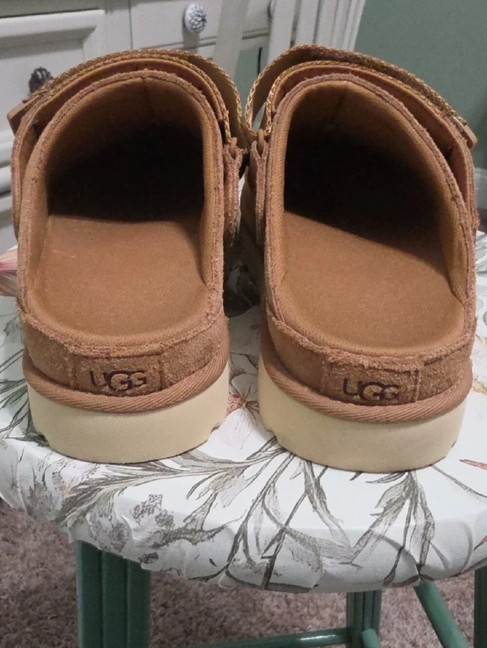 Ugg Suede Slip-On Mules in Chestnut Brown - Picture 5 of 7